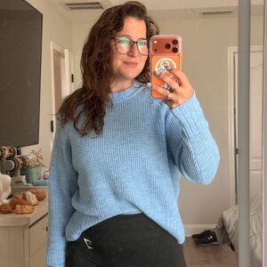 a new day Light Blue Crewneck Knit Sweater